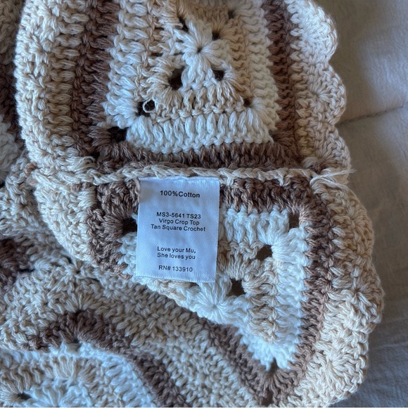 NWT Show Me Your Mumu XXL Granny Squares Crop Top 100% Cotton - Picture 4 of 6